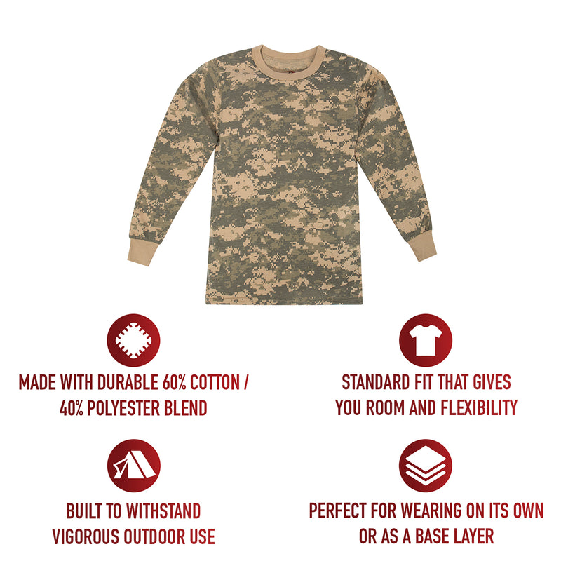 Rothco Kids Long Sleeve Camo T-shirt