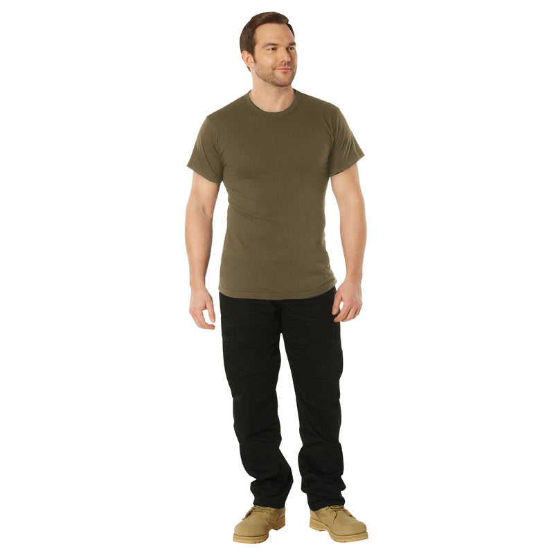 Rothco Solid Color Cotton / Polyester Blend Military T-Shirt