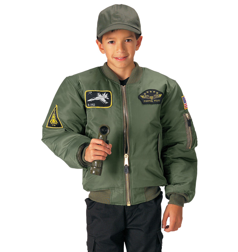 Rothco Kids Flight Jacket With Patches