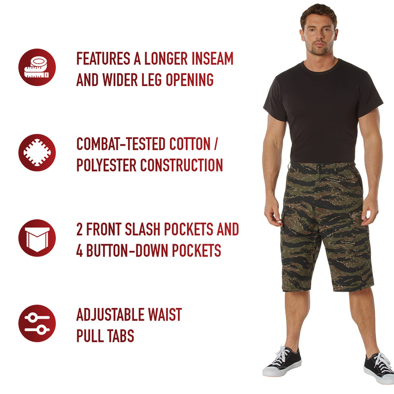 Rothco Long Length Camo BDU Shorts