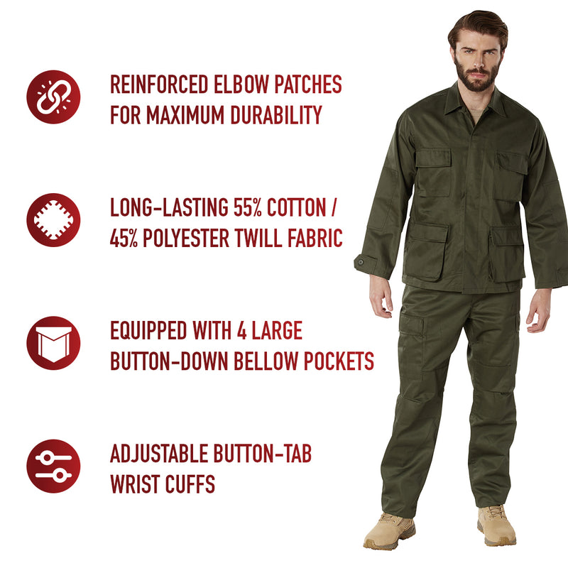 Rothco Poly/Cotton Twill Solid BDU Shirts