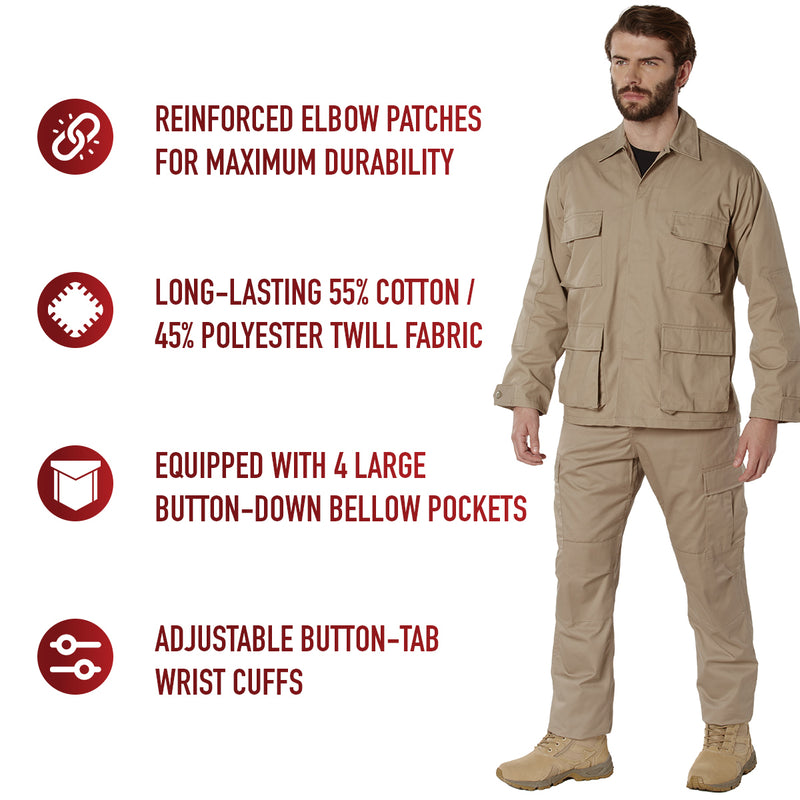 Rothco Poly/Cotton Twill Solid BDU Shirts