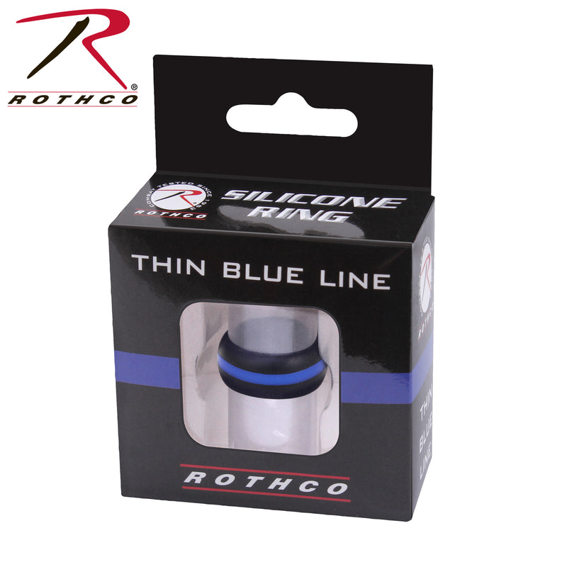 Rothco Thin Blue Line Silicone Ring