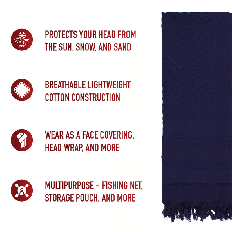 Rothco Solid Color Shemagh Tactical Desert Keffiyeh Scarf