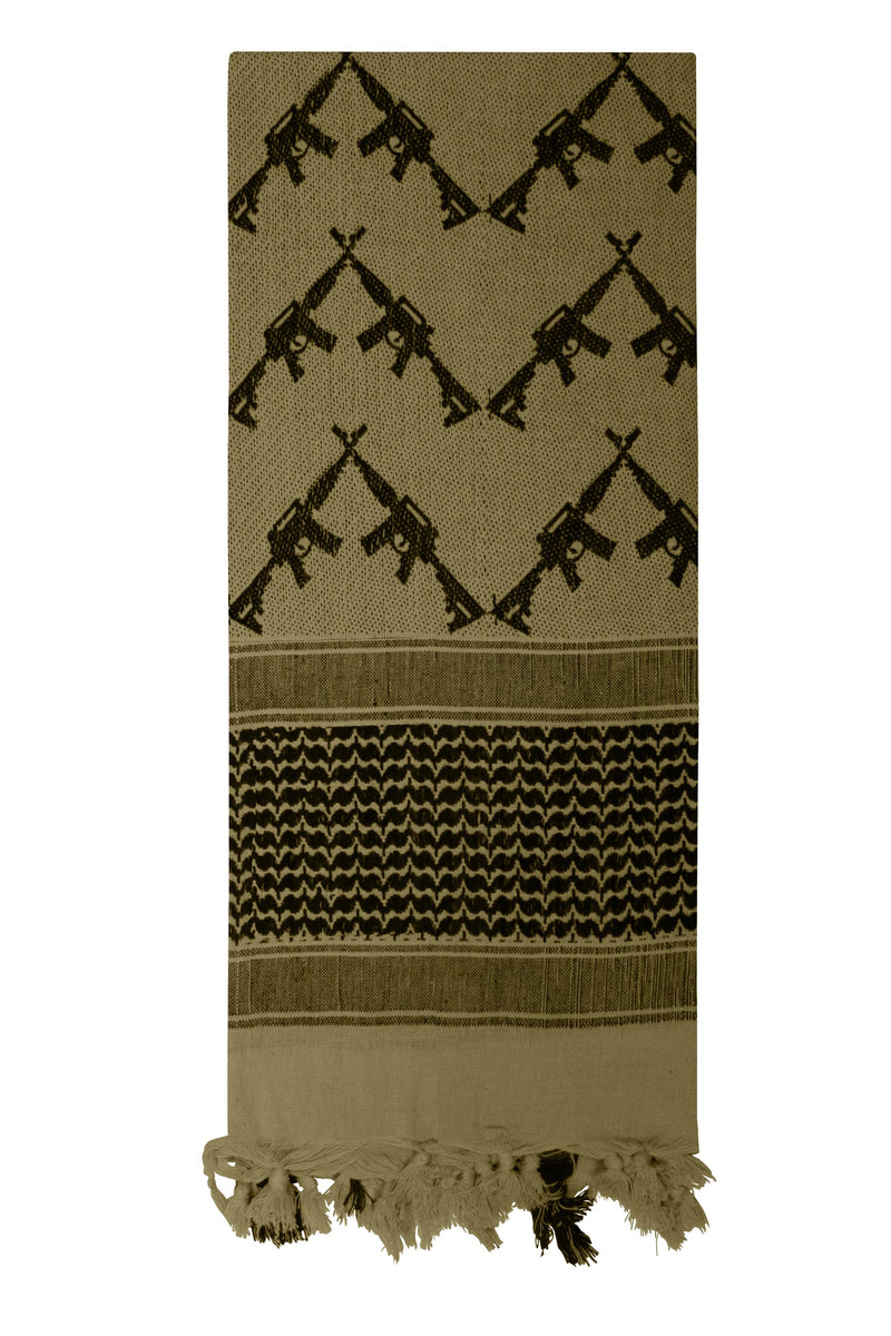 Rothco Crossed Rifles Shemagh Tactical Desert Keffiyeh Scarf