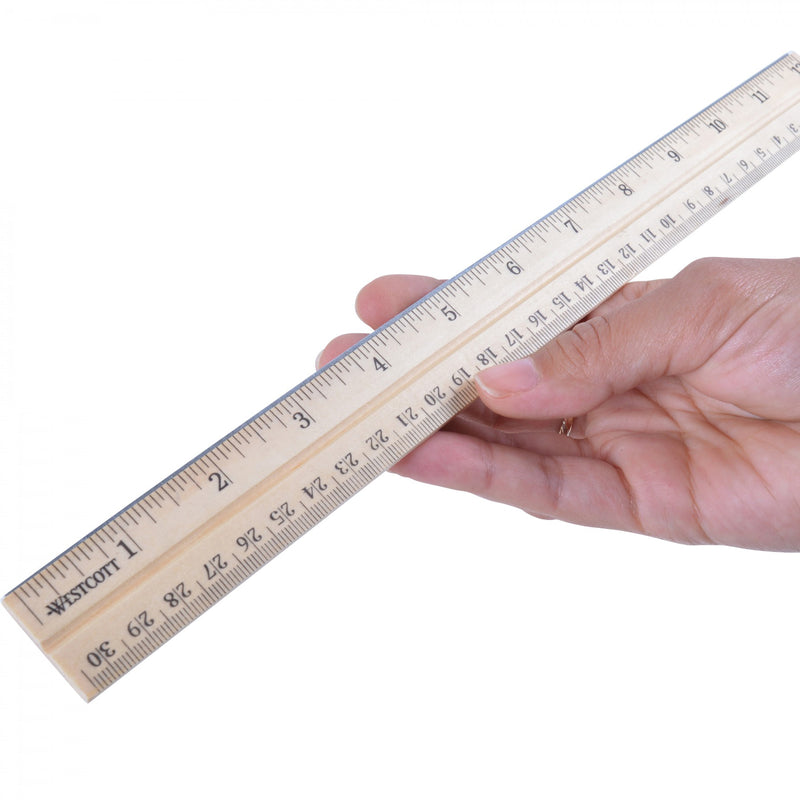 School Ruler Wood 12 In Single
