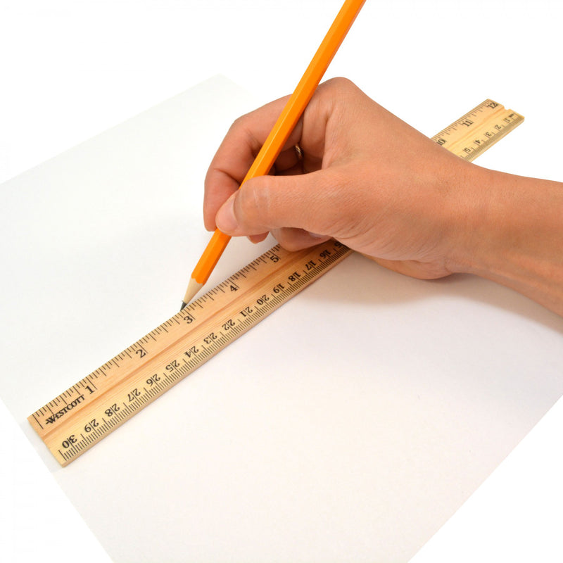 School Ruler Wood 12 In Single