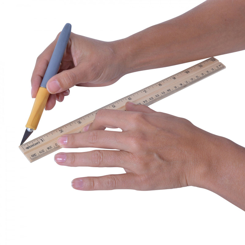School Ruler Wood 12 In Single