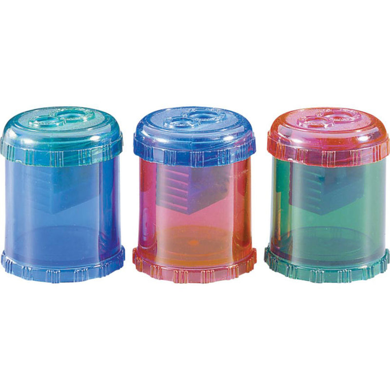 (12 Ea) Pencil Sharpener 2 Hole Manual Plastic