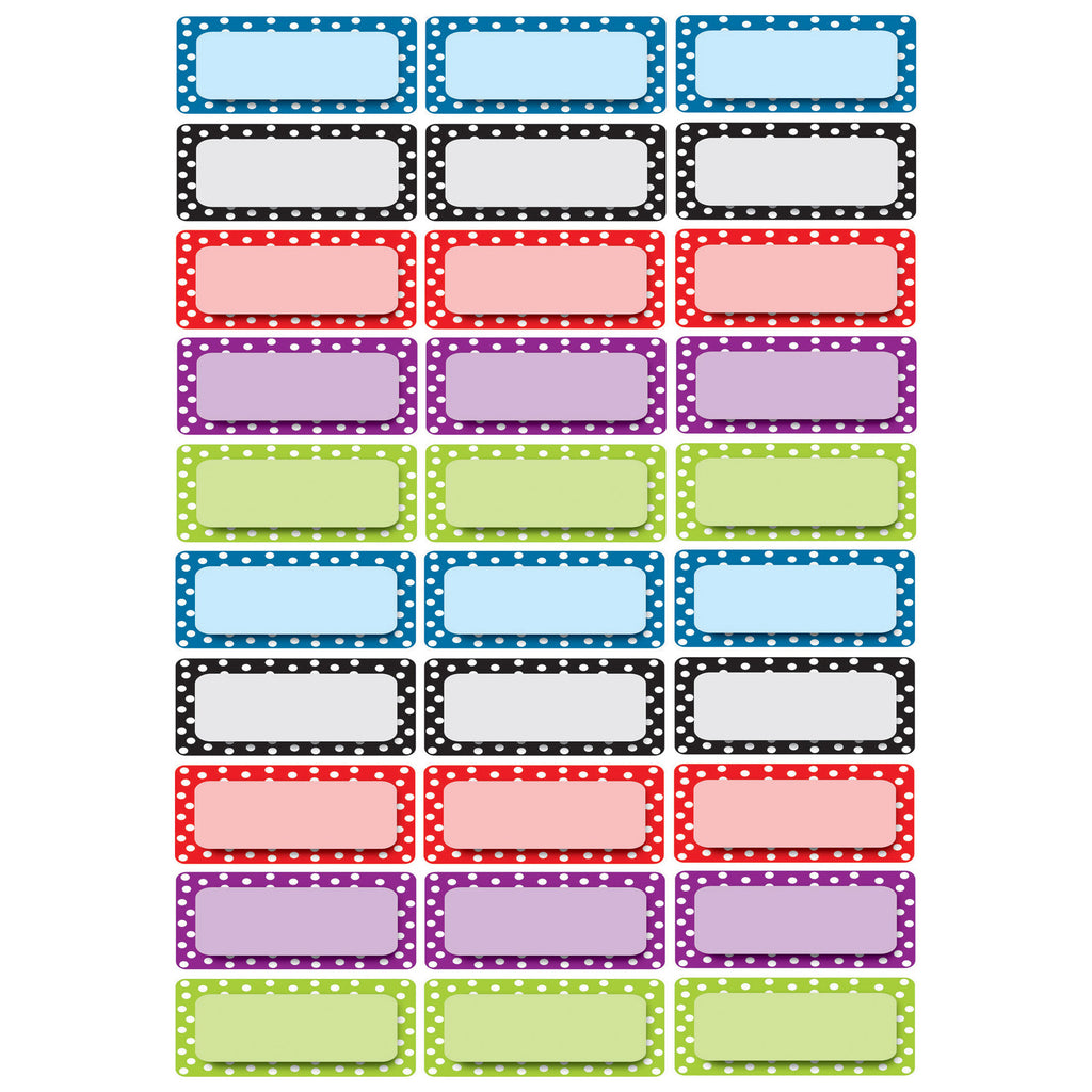 Die Cut Magnets Assorted Color Dots Nameplates