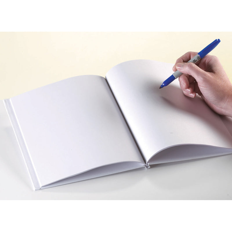White Hardcover Blank Book 11x8-1-2