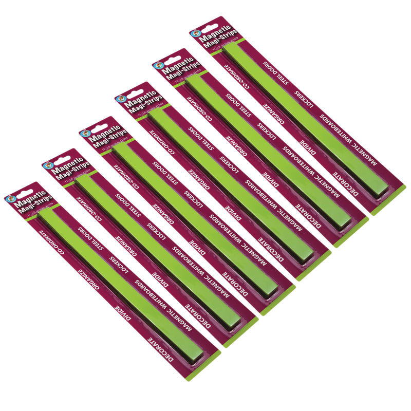 (6 Pk) Magnetic Magi-strips Lime Green