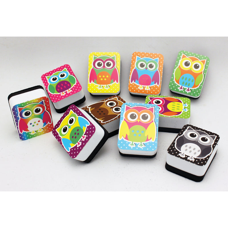 Color Owls Mini Whiteboard Erasers Non Magnetic