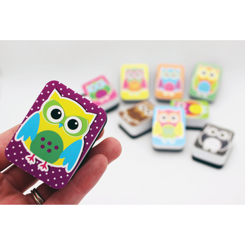 Color Owls Mini Whiteboard Erasers Non Magnetic
