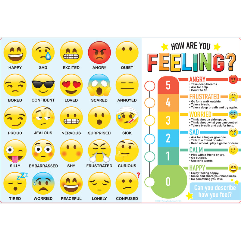 10ct How Are You Feeling Placemat 13x19 Single Sided Smart Poly