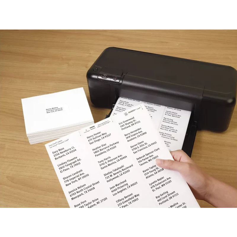 Avery Easy Peel White Address Labels 1x2 5-8 3000ct