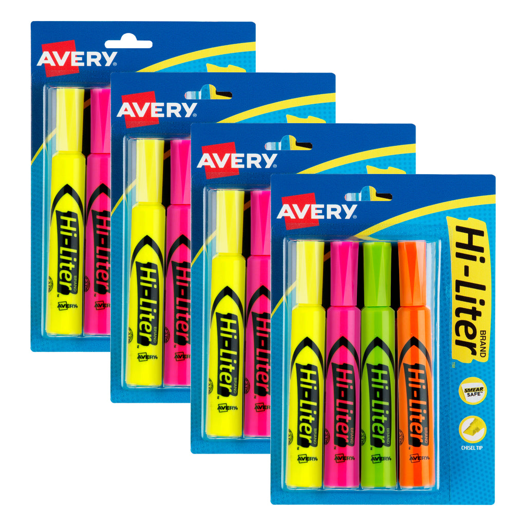 (4 St) 4ct Hi-liter Highlighters Fluorescent