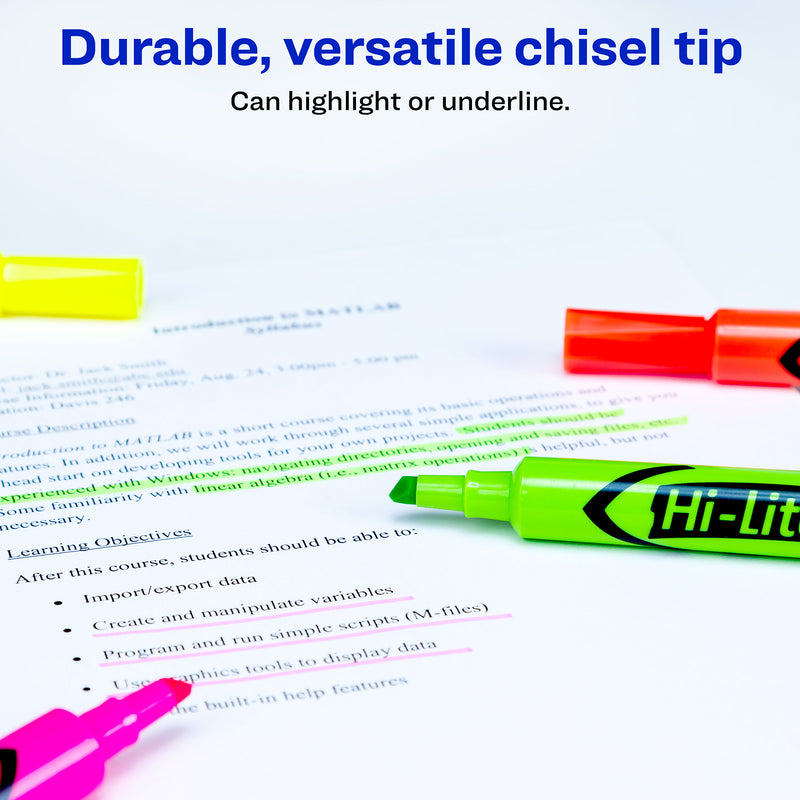 (4 St) 4ct Hi-liter Highlighters Fluorescent