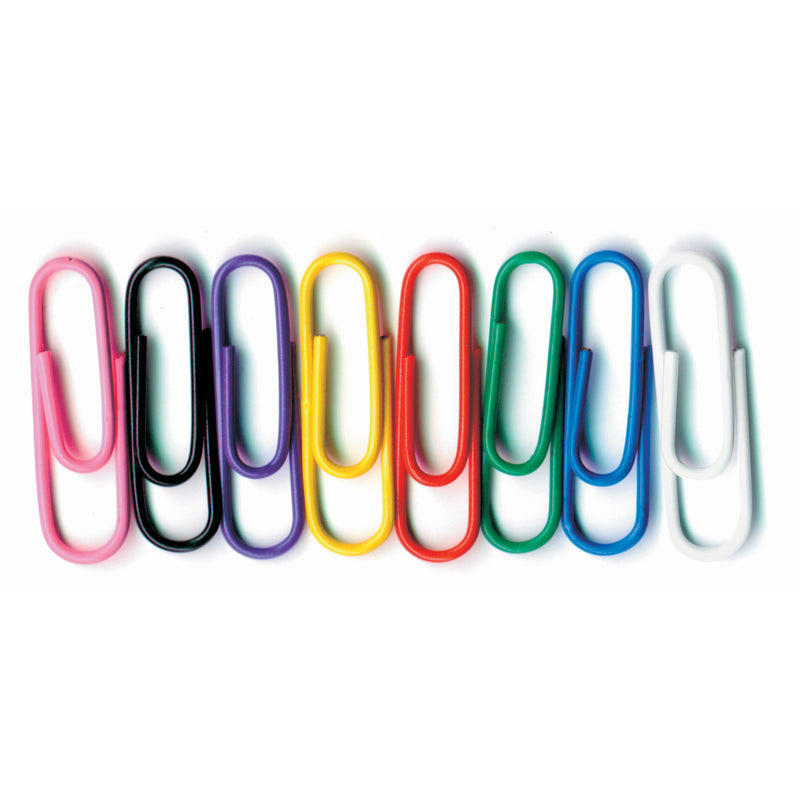 (10 Pk) Vinyl Coated Paper Clips No 1 Size 100 Per Pk