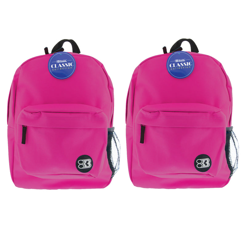 (2 Ea) 17in Fuchsia Classic Back Pack