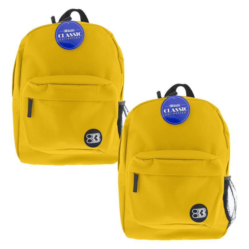 (2 Ea) 17in Mustard Classic Bpack