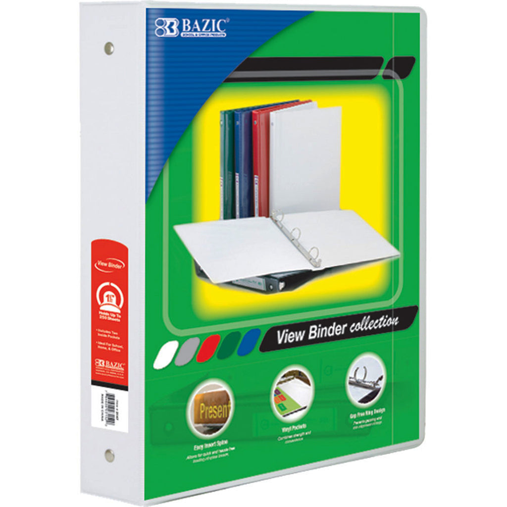 3ring Binder W- 2 Pockets 1.5in Wht