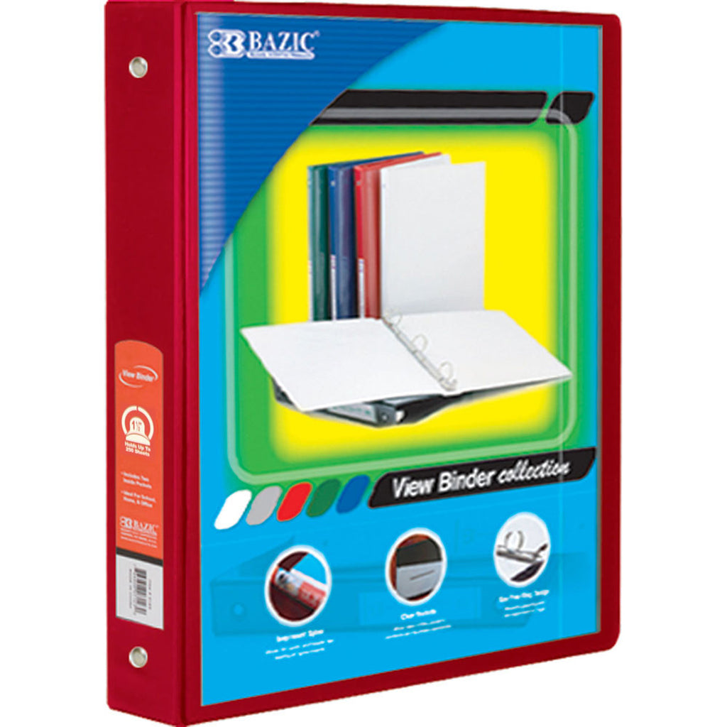 3ring Binder W- 2 Pockets 1.5in Red