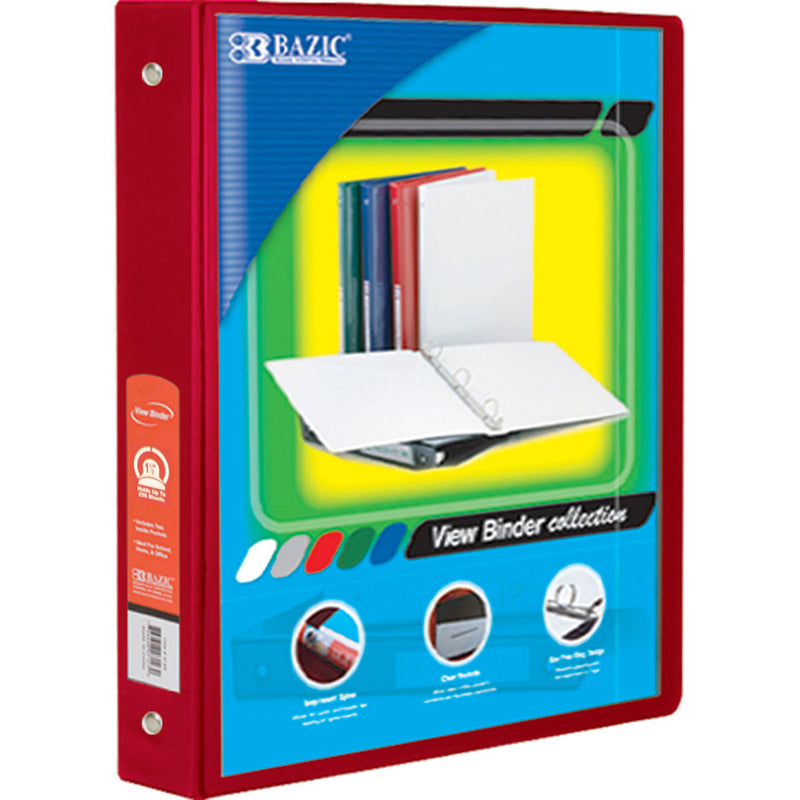 3ring Binder W- 2 Pockets 1.5in Red