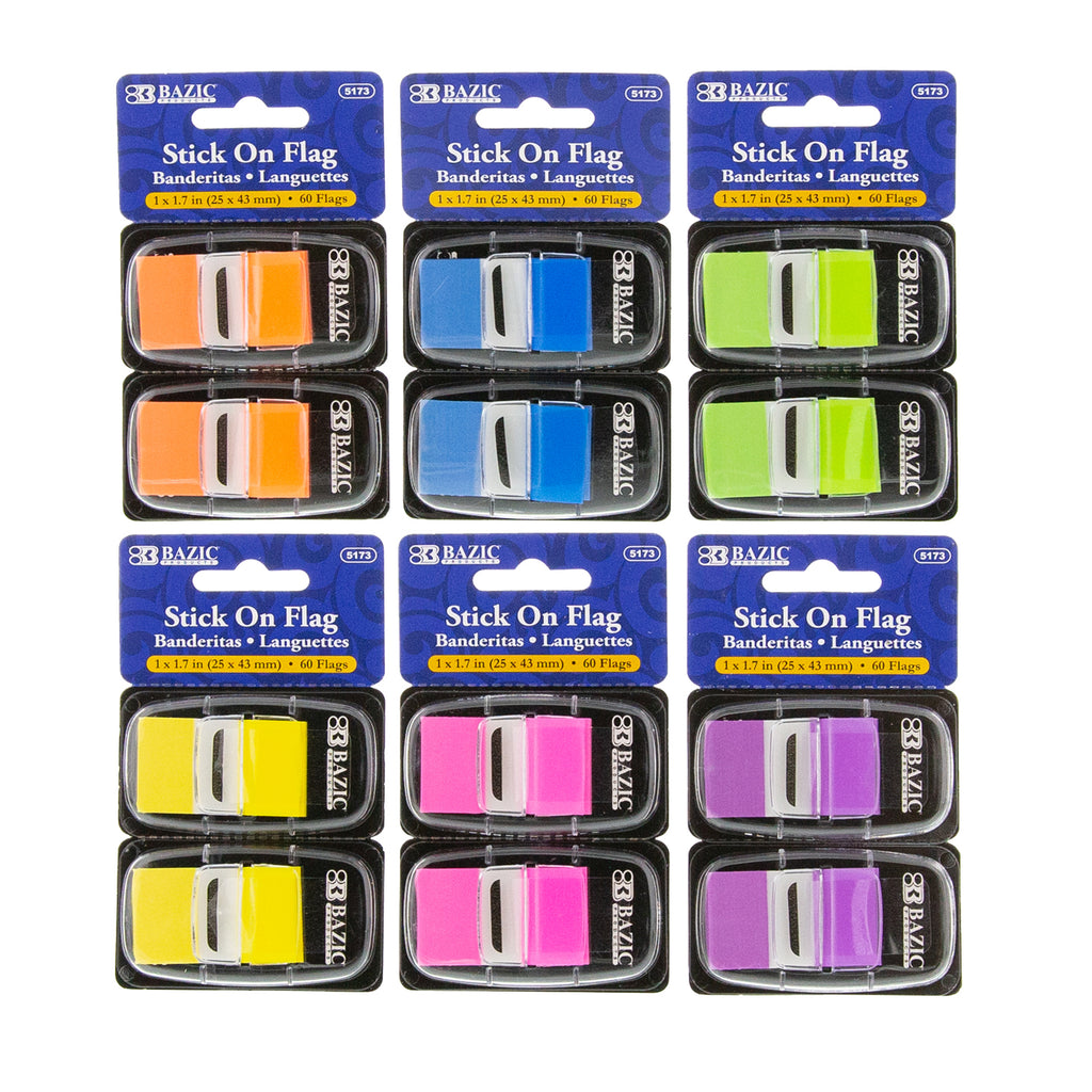 1in Standard Flags 60ct Stick On Flags
