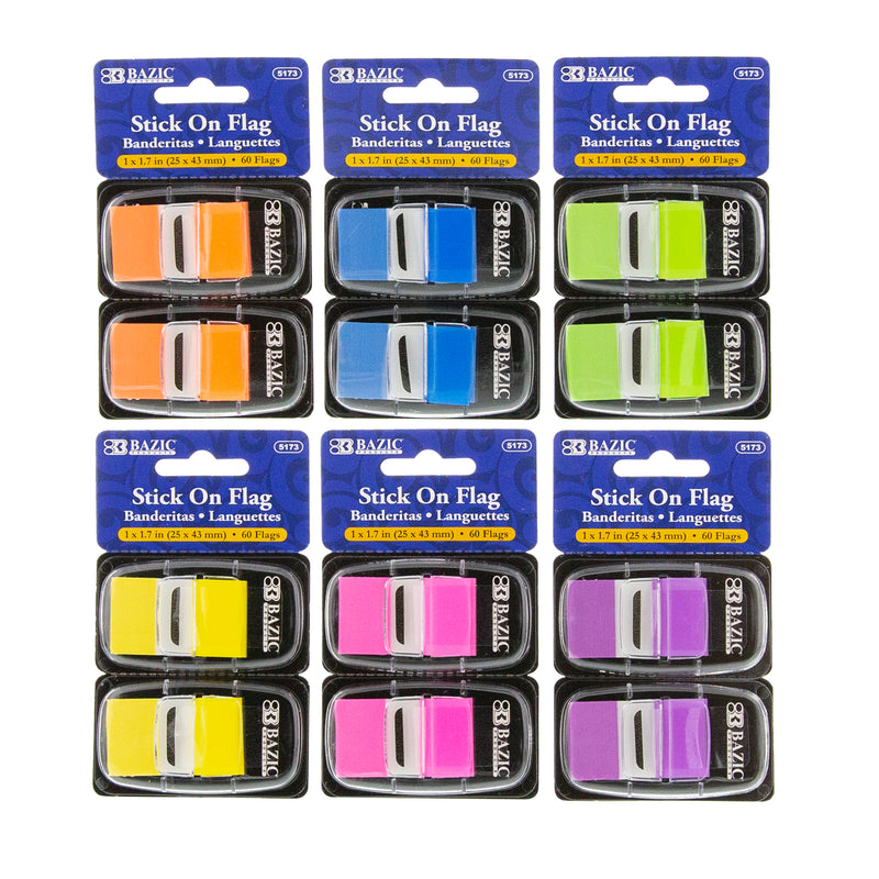 1in Standard Flags 60ct Stick On Flags