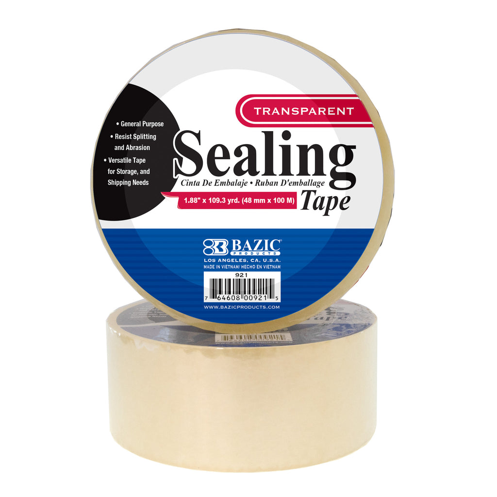 Bazic Clear Packaging Tape 109 Yds
