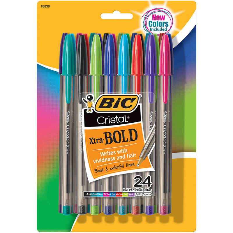 Bic Cristal Xtra Bold Pk Of 24