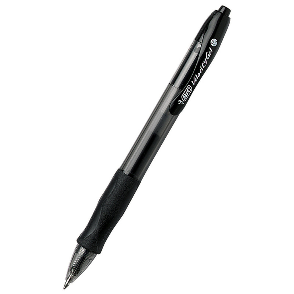 (12 Ea) Bic Velocity Gel Retractable Roller Gel Pen Black