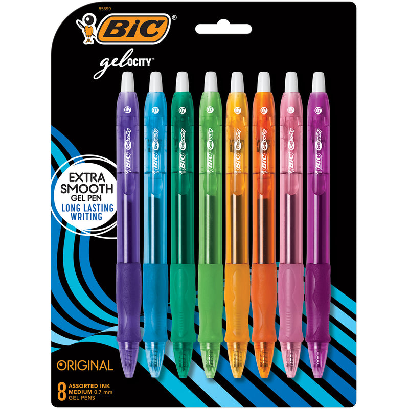 (3 Pk) Gelocity 8ct Asst Med Pens Retractable