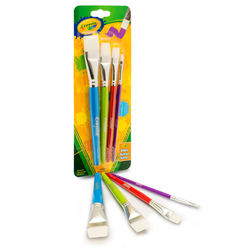 Crayola Big Paintbrush Set Flat 4pk