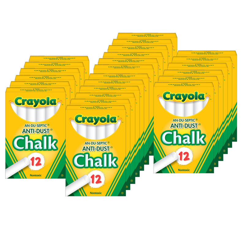 (24 Bx) Chalk Anti-dust White 12ct Per Bx