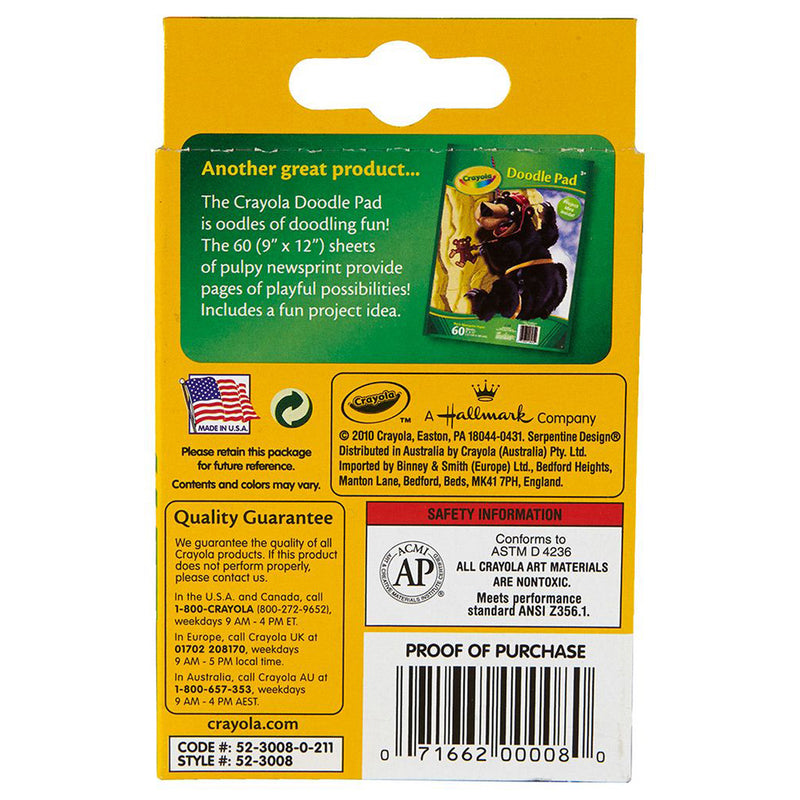 Crayola Crayons 8 Color Peggable