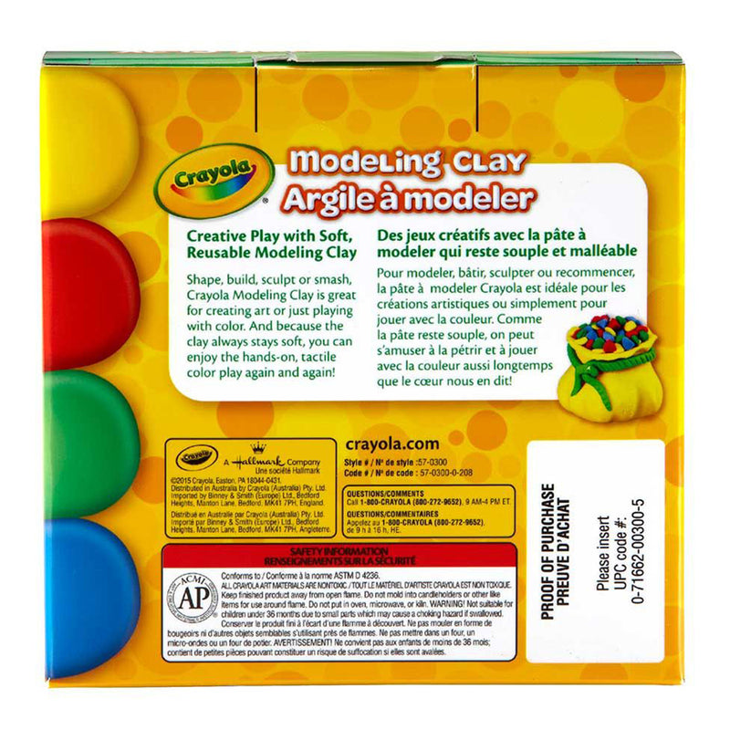 Modeling Clay 4 Pcs Red Blue Grn Yw