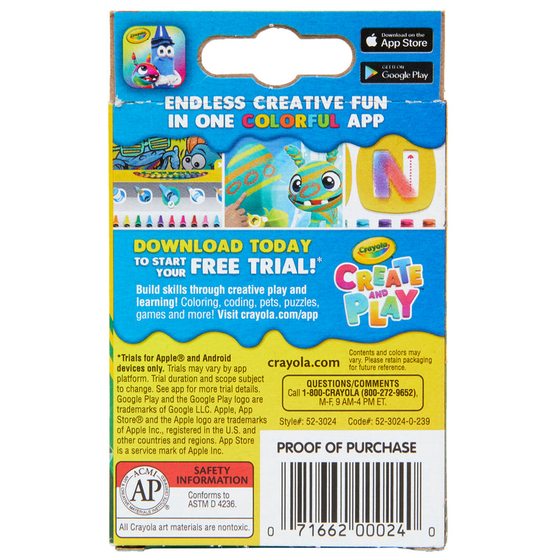 Crayola Crayons 24 Color Peggable