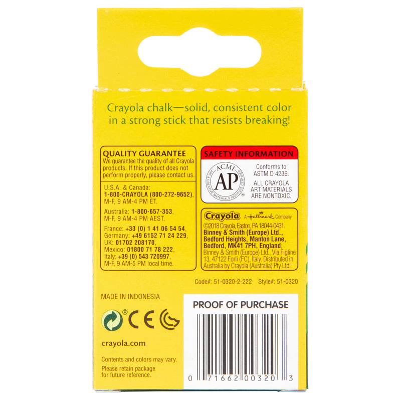 12 Sticks - Tuck Box White Chalk