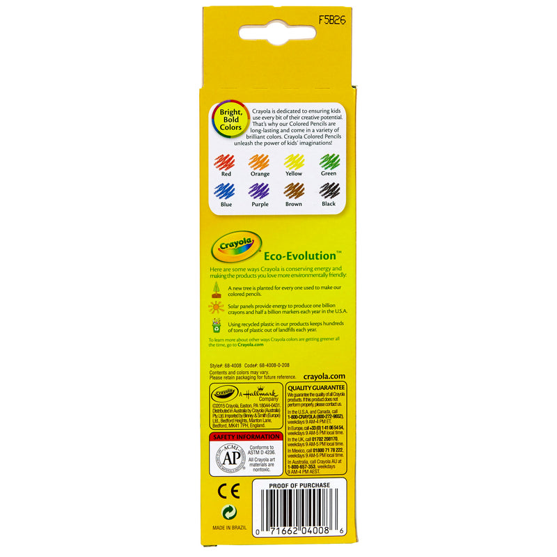 Crayola Colored Pencils 8 Ct Asst