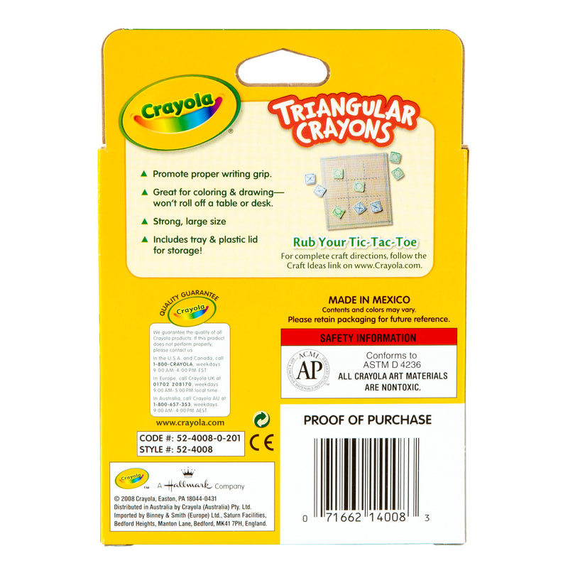 Crayola Triangular Crayons 8 Count