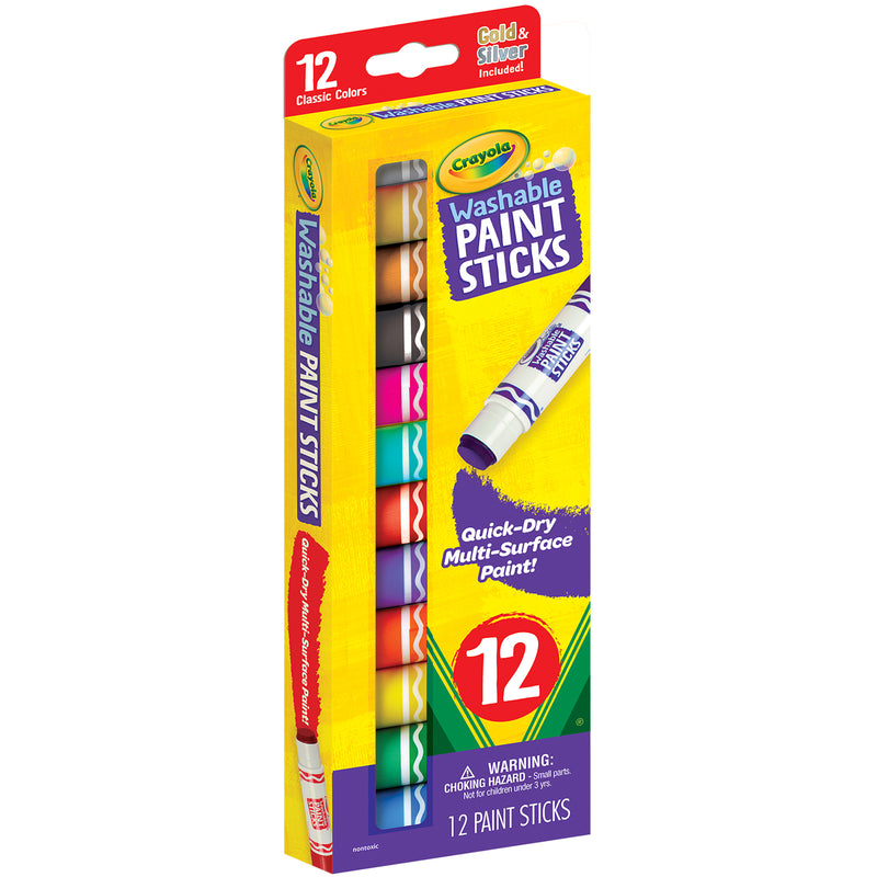 Washable Paint Sticks, 12 Per Pack, 2 Packs