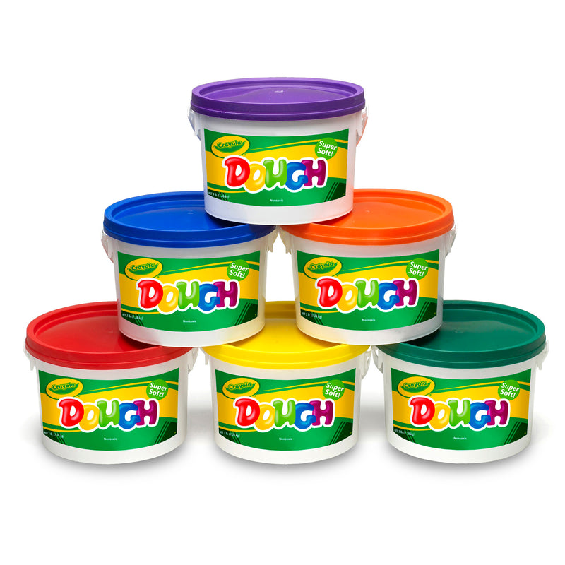 Crayola Dough Set Of 6 Tubs Red Orange Green Yellow Purple Blue