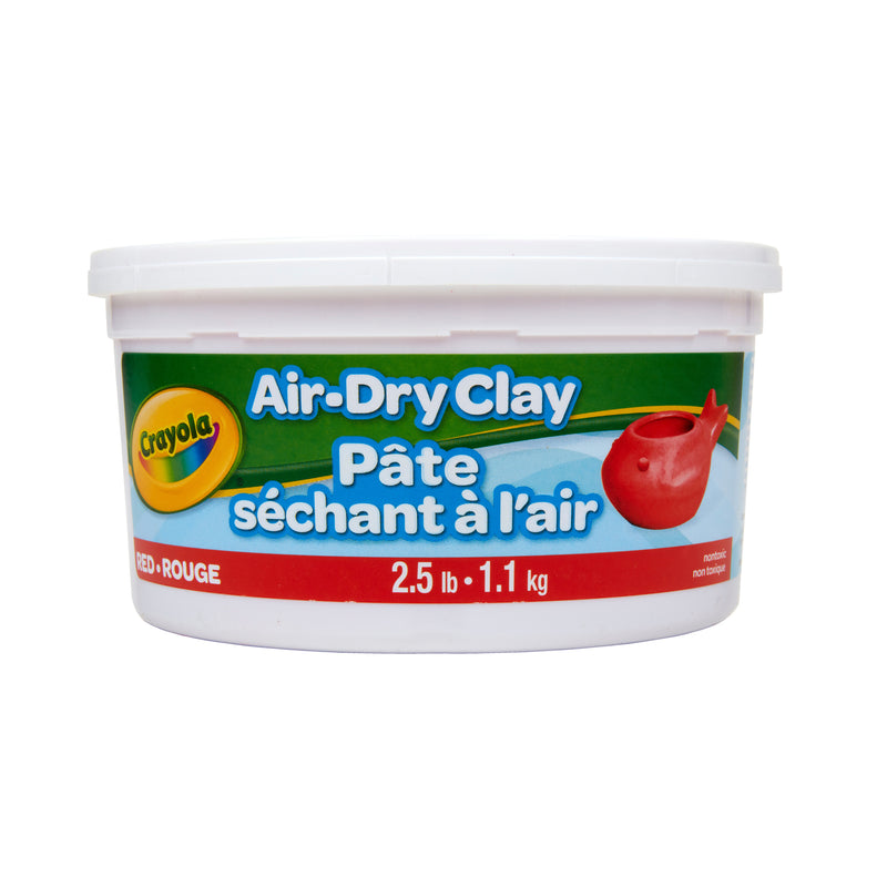 (4 Ea) 2.5lb Air Dry Clay Tub Red