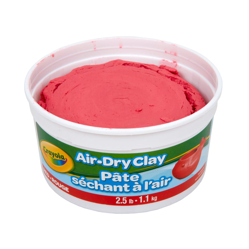 (4 Ea) 2.5lb Air Dry Clay Tub Red