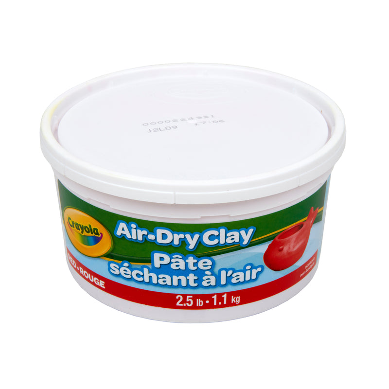 (4 Ea) 2.5lb Air Dry Clay Tub Red