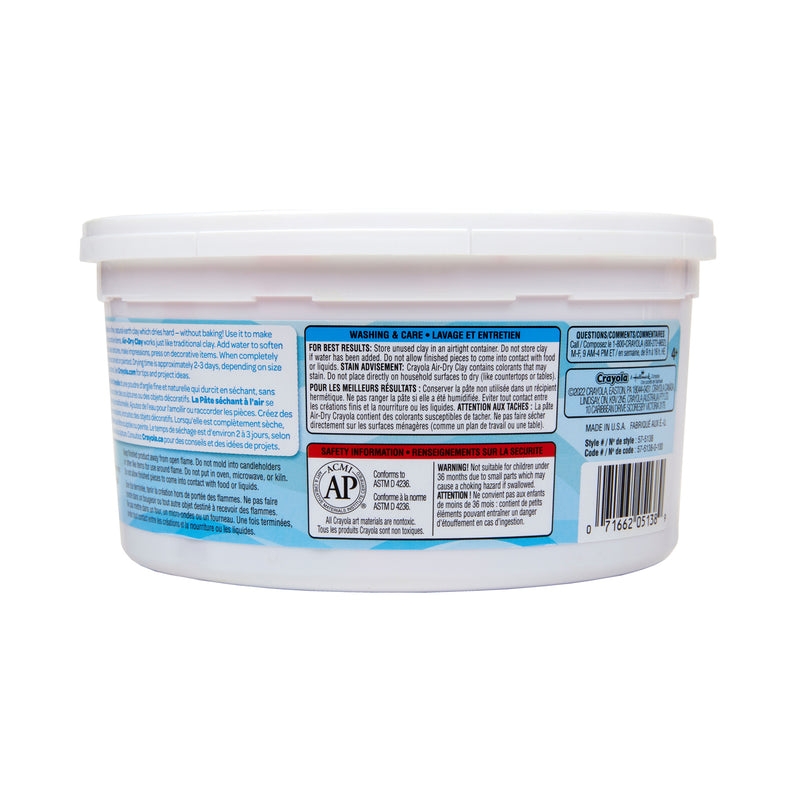 (4 Ea) 2.5lb Air Dry Clay Tub Red