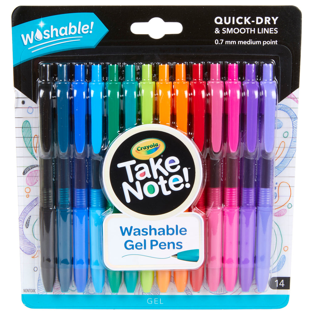 14 Ct Take Note Washable Gel Pens