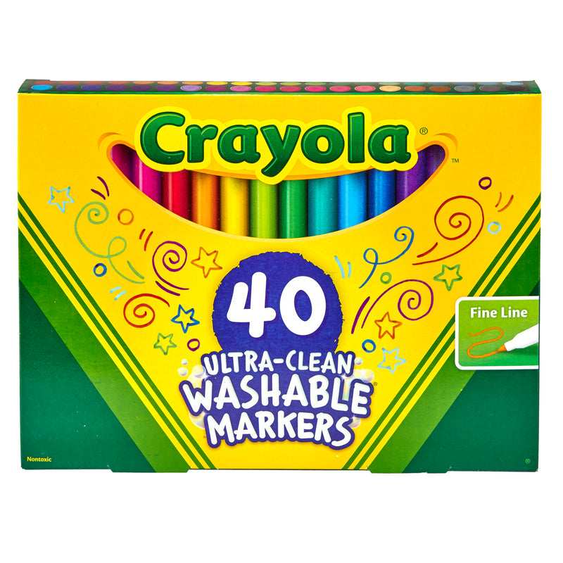 Crayola Wash Fine Line Marker 40pk
